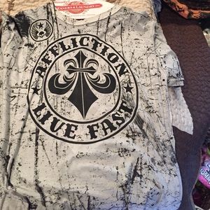 Men's XXL reversible Affliction shirt