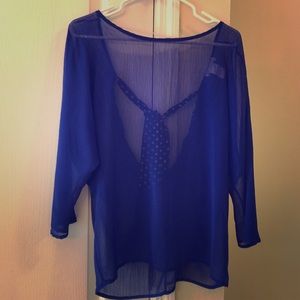 Sheer Blue Blouse