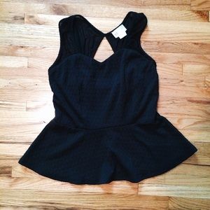 Black Peplum Top