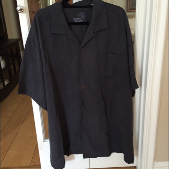 Men's Tommy Bahama Charcoal Button Down