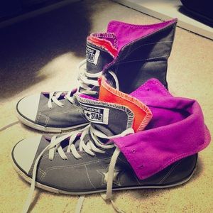 Sz 9 converse convertible high top/low top