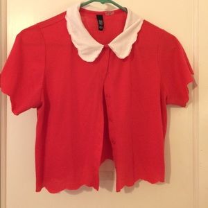 Cropped Coral Sweater