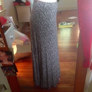 Brown Brandy Melville Flower Maxi Skirt