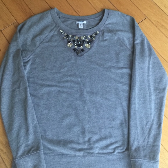 Old Navy Tops - Old Navy jeweled sweatshirt .🎀