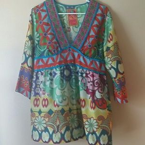 Pheasant  Blouse by Johnny Was
