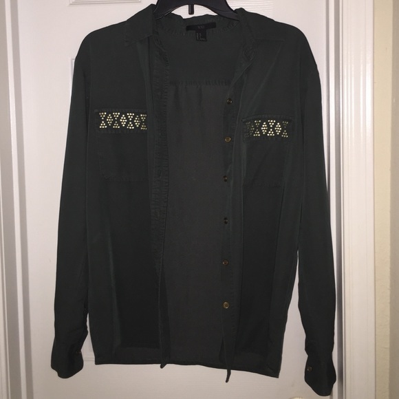 Dark green Forever 21 button up