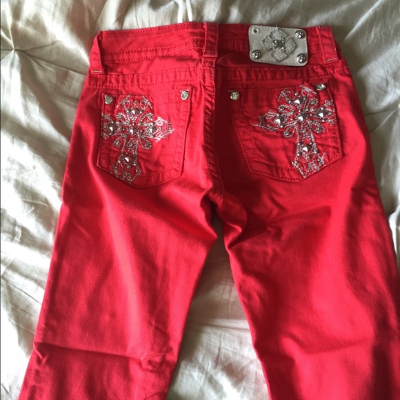 Red skinny miss me jeans