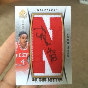 Spud Webb rookie autograph jersey