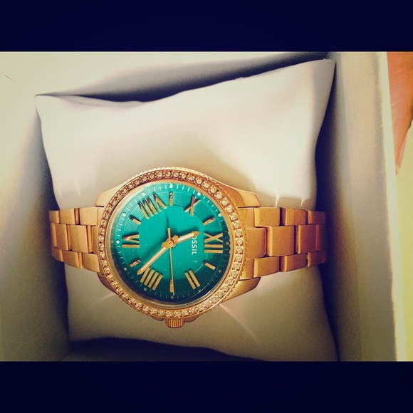 NIB Fossil roley rose gold tone watch