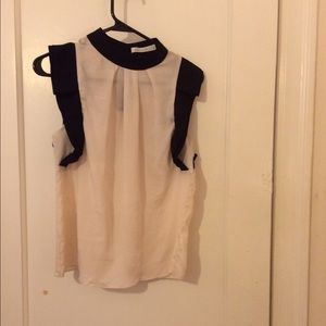 Black and White Blouse