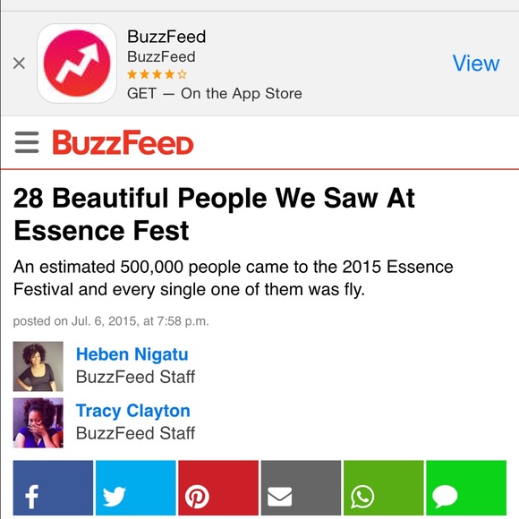 Your fellow posher Essence feature on buzzfeed.com