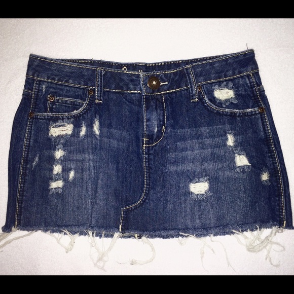 🔆Amethyst Denim Mini Skirt Sz.7 (Small) - Picture 1 of 3