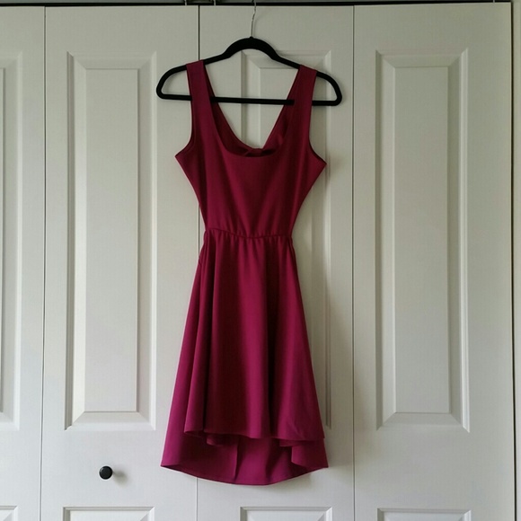 Berry Colored Cut-Out Dress from UO - Picture 1 of 4