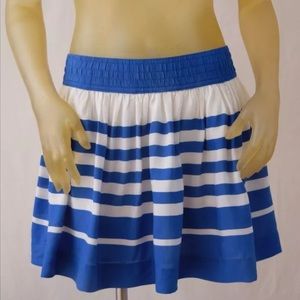 Hollister white and blue stripe skirt