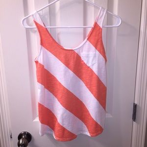 Orange/White Striped Target Tank - XS