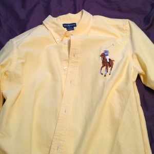 Long sleeve polo collardshirt
