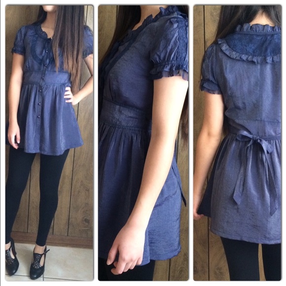 Feminine Blue Dress.