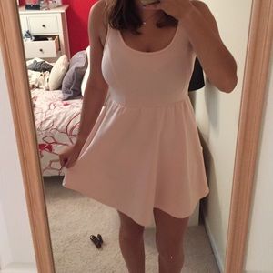 Pink Scuba Skater Dress