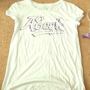 Pastel blue A. Eagle shirt.