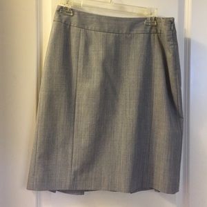 White House Black Market Light Grey Skirt