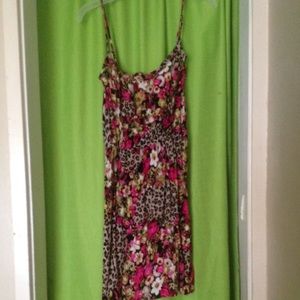 Animal and floral printed dress