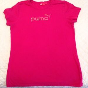 Women's pink Puma shirt & old navy pants