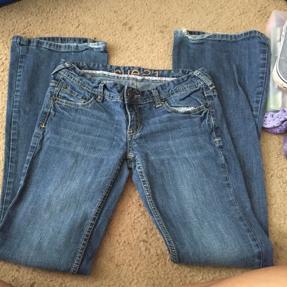 Dark denim jeans