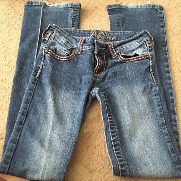 Dark denim jeans