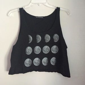 Brandy Melville Phases of the Moon Crop Tank Top