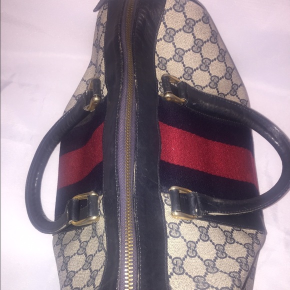 SOLD Authentic Gucci Web GG Satchel Original 1970 - Picture 3 of 4