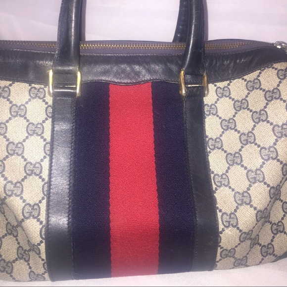 SOLD Authentic Gucci Web GG Satchel Original 1970 - Picture 4 of 4