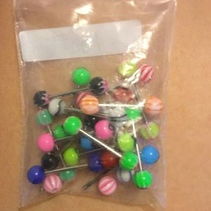 NEVER USED Tongue Rings!