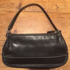 Black leather coach bag