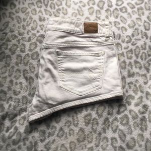 American Eagle White Jean Shorts