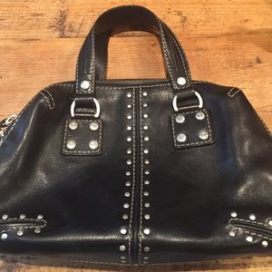 Michael kors black leather bag