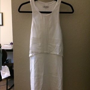 American Eagle white tank overlay dress