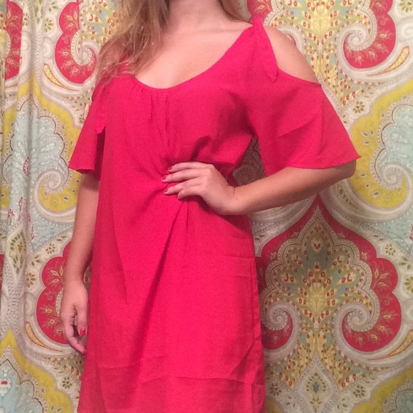 Red Shift Dress