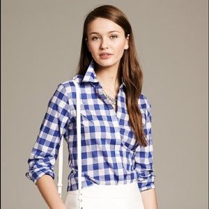 Gingham blue shirt