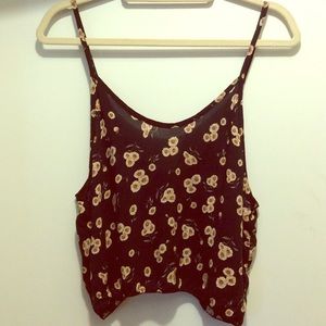 Brandy Melville Floral Crop Top