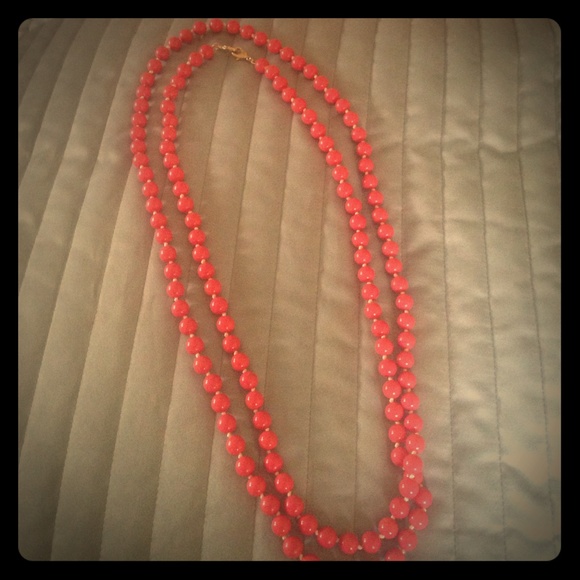 STELLA AND DOT CORAL BEADS. 60" LONG!