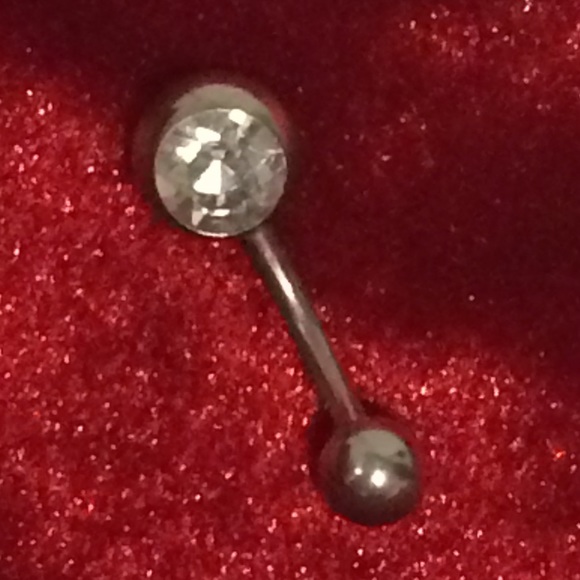 π2 Stainless Steel Crystal Bling Belly Ring, NEW - Picture 2 of 2