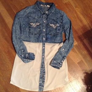 Miss Me long sleeve light weight dress shirt