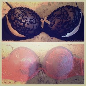 Lace Bra Lot, Strapless Convertible, 34D, Boutique
