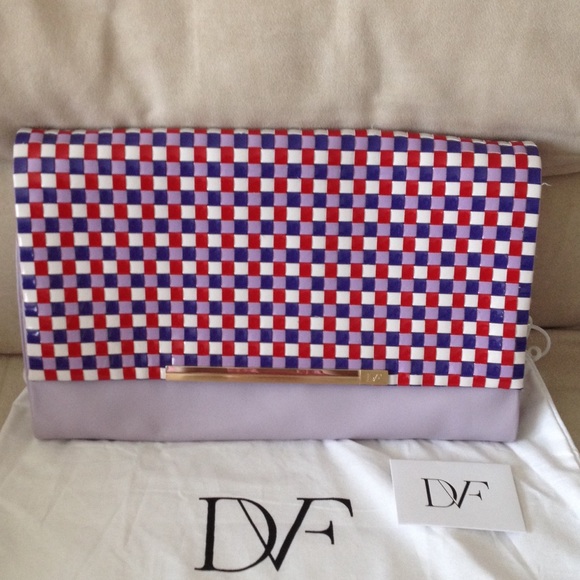 Diane von Furstenberg Handbags - Authentic Diane Von Furstenberg Purple Clutch Bag