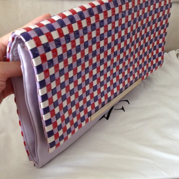 Authentic Diane Von Furstenberg Purple Clutch Bag - Picture 3 of 4