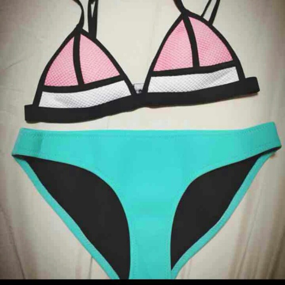 Showing bathing suit to someone