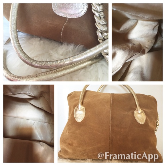 Beautiful BERGE suede hobo handbag. - Picture 4 of 4