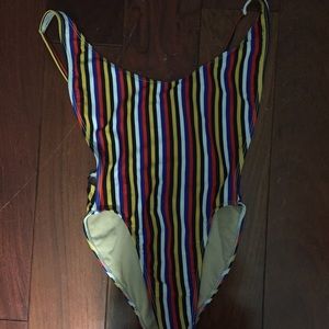 AA striped bathing suit