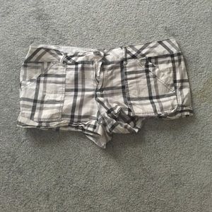 Black and white shorts