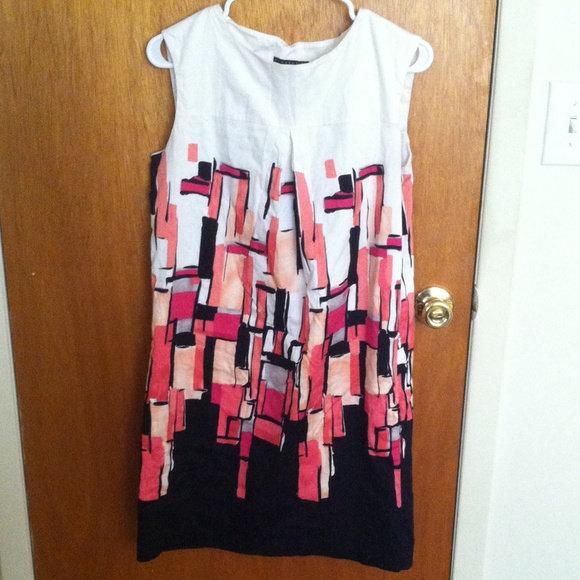 Apostrophe Dresses & Skirts - Colorful abstract work career conservative dress